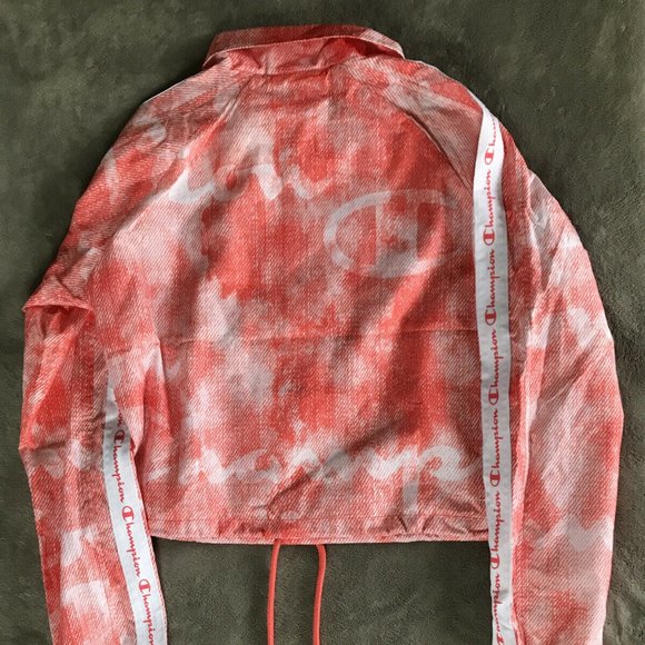 Champion Women's Zip Tape Coaches Jacket Orange - Picture 10 of 15